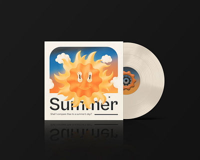 🌞 album character colorful cover cover art design digitalart editorial gradient grain illustration music packaging single summer sun vector vinyl