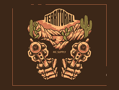 Cowboy Territorial graphic design handdraw illustration outdoor retrodesign vintagedesign