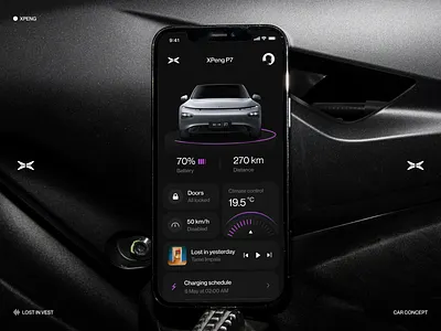 Car control app dashboard | Lazarev. adaptation app apple application car car control car dashboard clean dashboard design interaction interface mobile mobile design ui ux