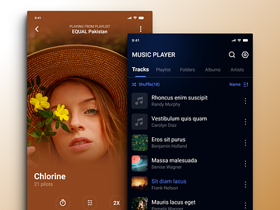 Music Player app app design app ui dark gradient mobile mobile app design mobile design mobile ui music music player offline spotify ui ux