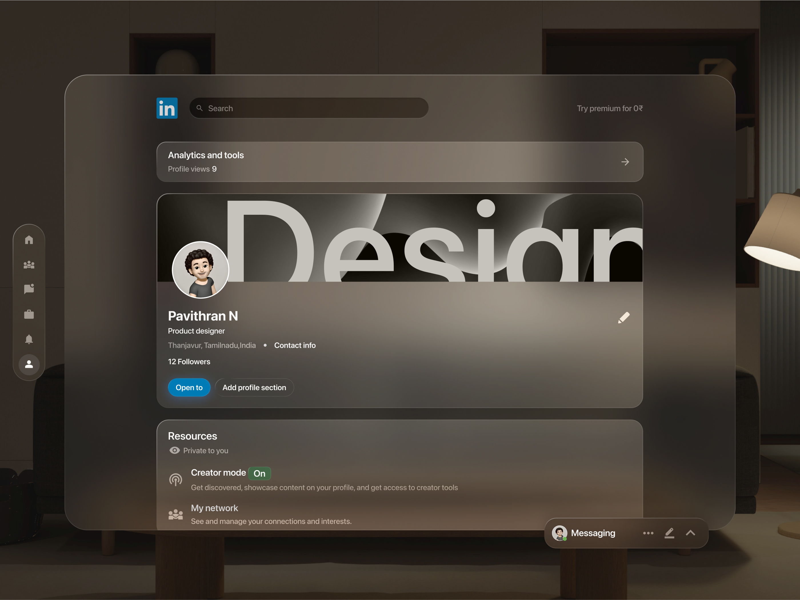 Daily UI - Virtual Reality apple daily ui daily ui 72 design linkedin os minimal ui ux virtual reality vision os vr website