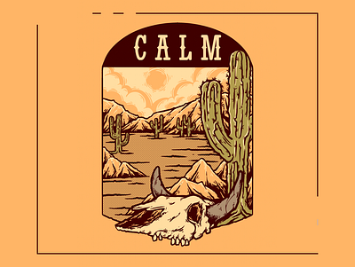 CALM | Outdoor graphic design handdraw illustration retrodesign vintagedesign