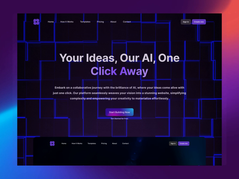 AI Website builder by Ali on Dribbble