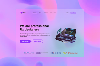 Ux Design for professionals branding glass effect graphic design hero section logo ui ui ux ux visual designs