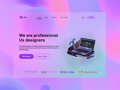 Ux Design for professionals branding glass effect graphic design hero section logo ui ui ux ux visual designs