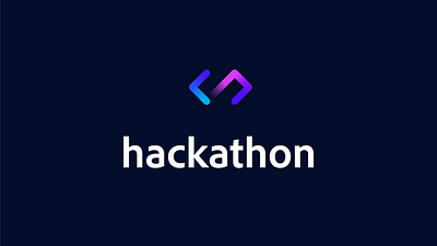 Hackathon logo concept ai arrows branding coding gradients hackathon logo logo design technology visual identity