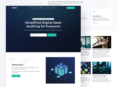 DAX - Web3 Landing Page adobe photoshop adobe xd bitcoin crypto cryptocurrency digital asset elementor figma fintech landing page page design ui ui design ux ux design web design web3 wordpress