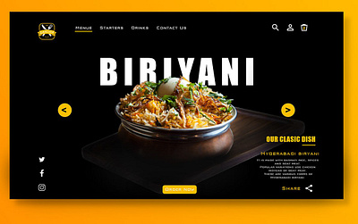 A modern and stylish way to showcase your restaurant clean design food design landing page design modern design restaurant design restaurant landing page restaurant website stylish design ui design ux design web design