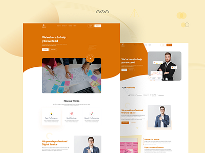 Corporate Agency Landing Page agency agency landing page branding corporate agency creative agency design digital agency landing page logo minimal typography ui uiux ux vector