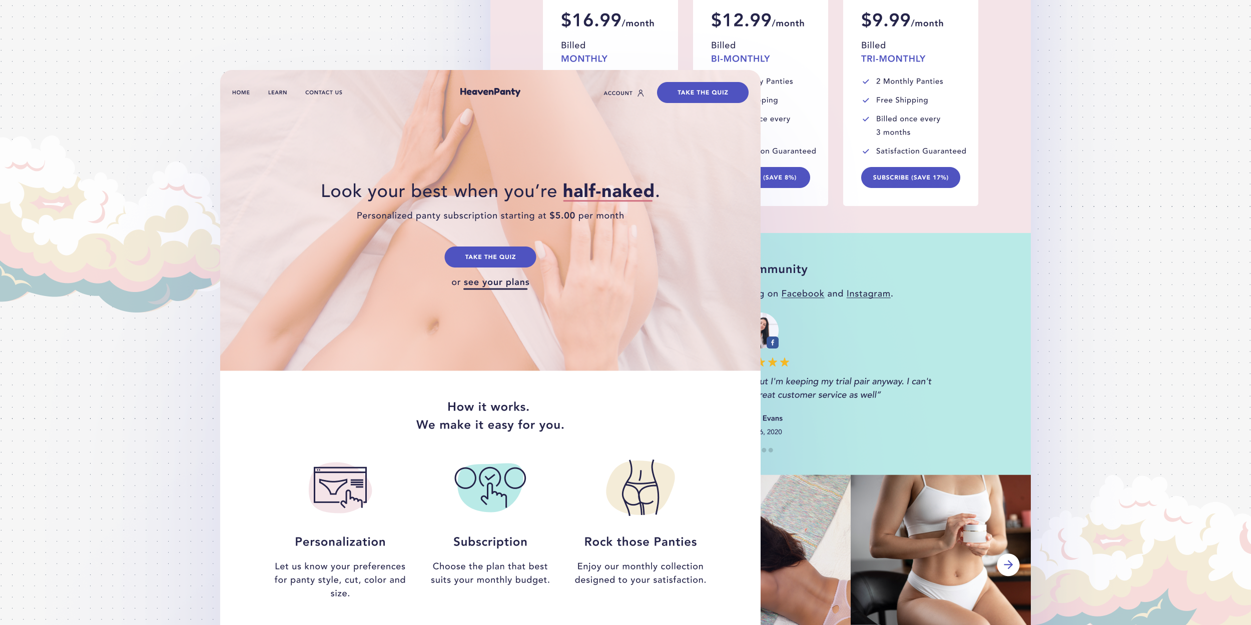 Heaven Panty e commerce panty subscription women