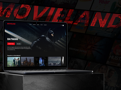 MOVIELAND amazon prime marvel mockups movie movie database movie websites netflix netflix clone ui uiux ux