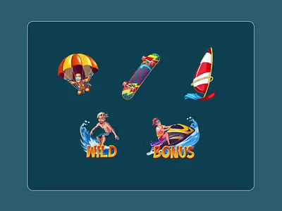 ‘Riders on the Storm’ — Adrenaline-Fueled Icons Animation adrenaline bosus character animation extreme sports icons animation jet ski jet ski riders motion design motion graphics paraglider riders sailboat skateboard slot incons animation storm surfboard surfer thrilling slot watersports wild