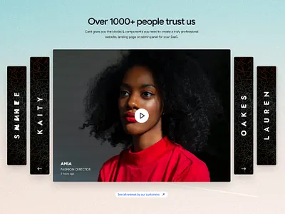 Video Testimonial Carousal admin panel app desing branding cards carousal client reviews customer review dashboard design fashion design sider slides testimonal carousal testimonial video video testimonial web design webapp