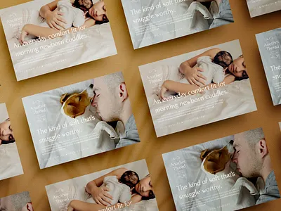 Another Thread advertising bed linen brand bedding brand brand brand identity branding card design design graphic design logo logo design marketing