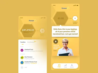 PensionBee Homepage app fintech mobile app pensions product design ui ux