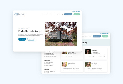 The Foutain Hill Center - Website Refresh branding design ui ux