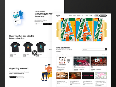 CoreEvent – Landing Page clean design events illustration landing ui ux