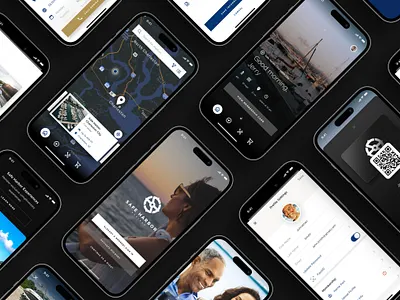 Navigating the Waters agency android app blue boat dark mode design ios map marina mobile product studio ui ux water