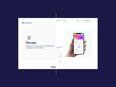 Edtech Website Redesign | LiveSchool branding design edtech education app portfolio redesign school app ui ux website website redesign