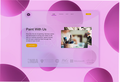 Ux Design of Art & Paint branding figma graphic design hero section logo ui ui ux ui ux designs visual design