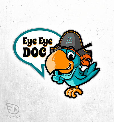 Mascot concept - eye doctor's office chipdavid dogwings drawing eye doctor illustration mascot parrot pirate vector