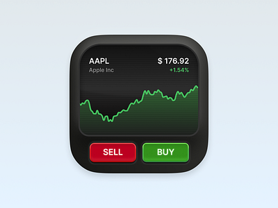 Apple Stocks IOS App Icon app branding design graphic design illustration logo ui ux vector