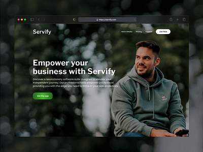 Servify - Landing page animation agency animation animation landing booking concept design landing page main page minimal promotional page trend ui ui design ux web web design web site website animation