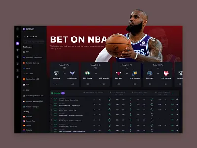 BetRush | Betting Platform app basketball bet betting cyber sport design gambling game game interface online casino popular soccer sport bet sport casino top web web design winner