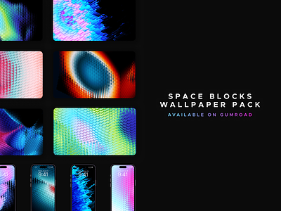 Space Blocks — Wallpaper Pack 3d background abstract graphic design spline wallpaper
