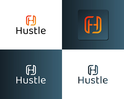Hustle logo Design. H logo Design branding creativelogo graphic design hlogo identity identitydesign illustration logo logocreator logoinspiration logomaker logosketch monogram needlogo