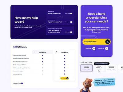 Fixter - website elements car figma product design ui ux web website