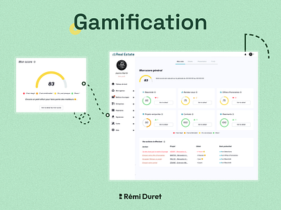 Gamification System for Professional Users branding feature gamification saas ui ux