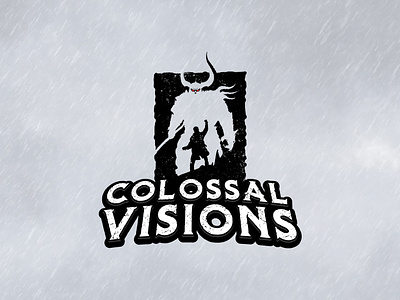 Colossal Vision v1 branding colossal david giant goliath graphic design illustration logo monster visions