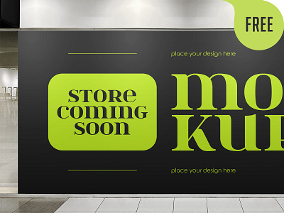 Free Signboard Store Coming Soon Mockup advertising branding closed coming soon design display facade free freebie logo mockup poster shop shopfront sign signboard store storefront