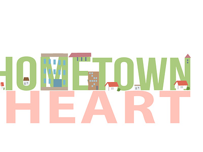 Home town heart logo