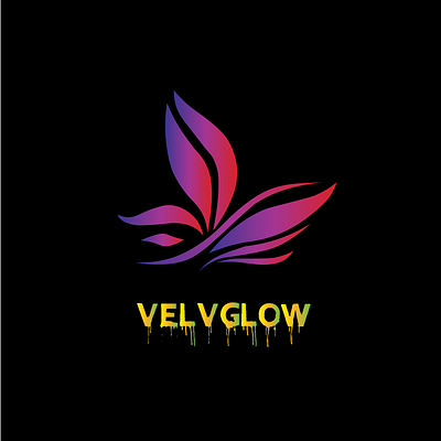 This is a logo velvglow. 3d animation branding graphic design logo ui