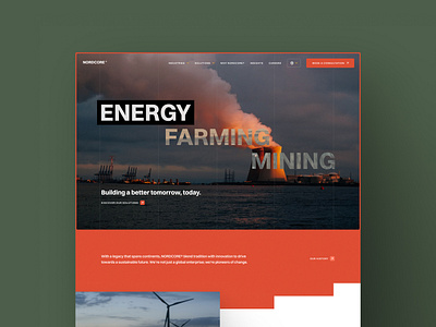 NORDCORE® branding design energy farming graphic design homepage homepage redesign industrial landing page mining redesign ui ui design ux ui uxui web design