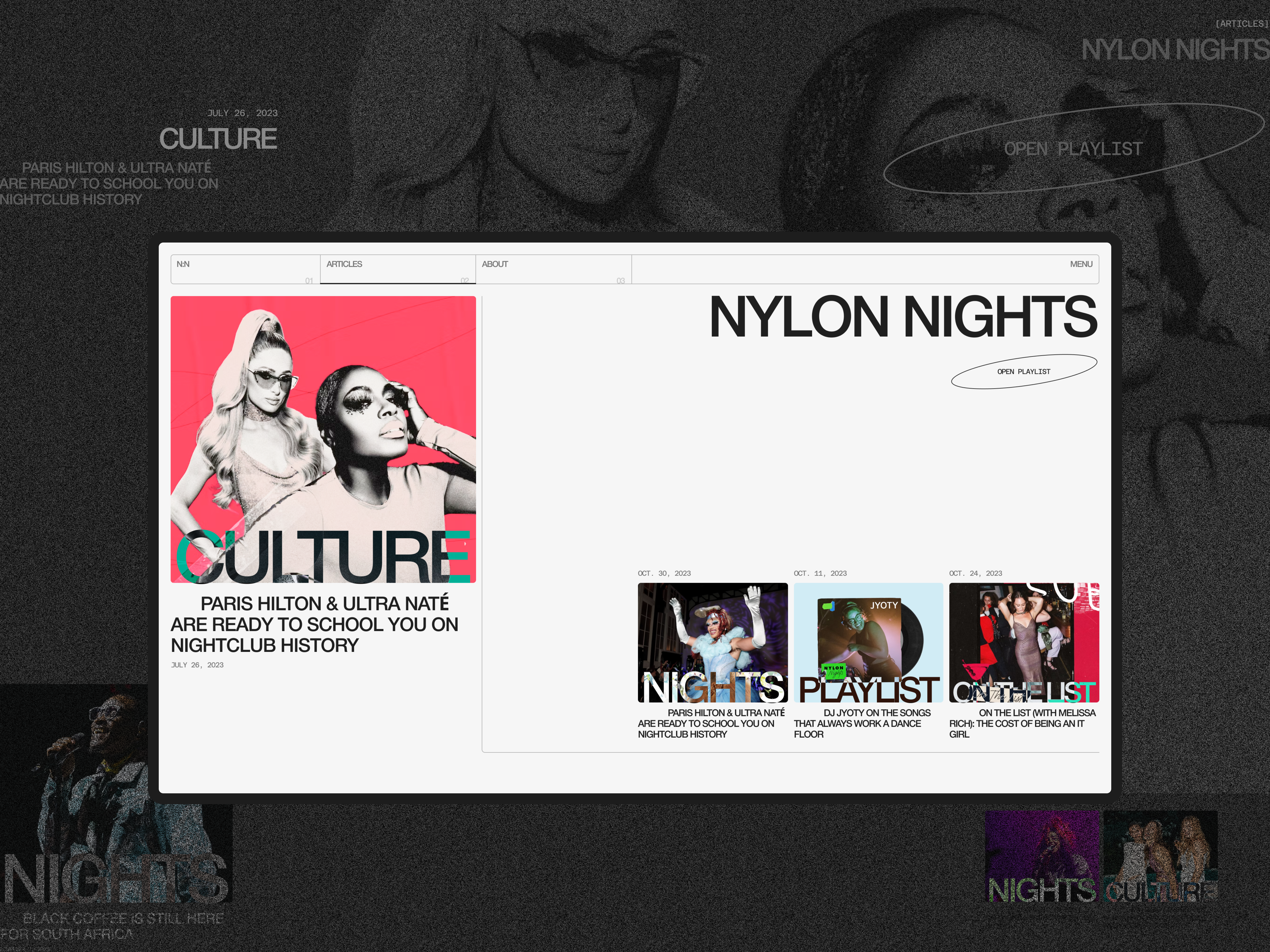 NYLON | American Magazine app branding business clean concept culture design fashion landing magazine mobile app model popular ui ux uxui web web design