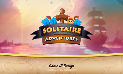 Solitaire adventure game ai cards game illustration indiegameart photoshop pirates ship solitaire ui ux