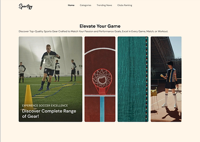 Sportify : Sports Equipment Website Animation animation design dribbble figmaanimation herosection motiondesign sports sportsgear webdesign