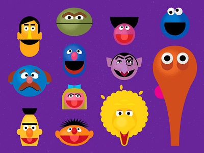 Old School Sesame Street bert big bird characters chris rooney cookie monster count ernie grover guy smiley heads henson mr. johnson muppet muppets oscar prairie dawn puppets roosevelt franklin sesame street snuffleupagus