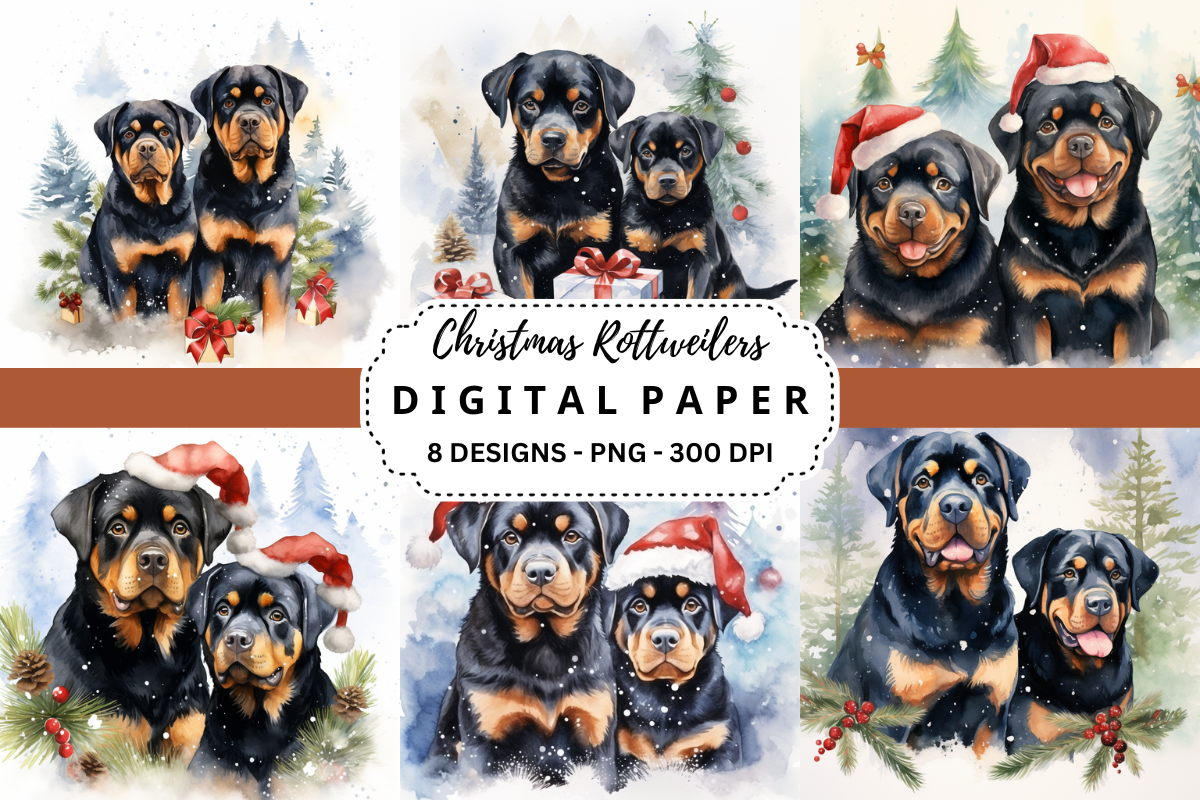 Christmas Rottweilers Backgrounds by Adrian on Dribbble