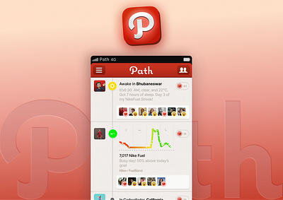 Path App - A throwback! design graphic design mobile ui visual design