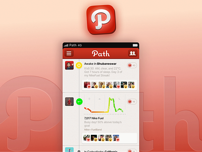 Path App - A throwback! design graphic design mobile ui visual design