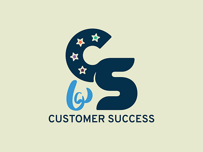 Customer Success Team Logo bandwidth brand branding clean coporate cs customer icon identity internal letter lettermark logo mark north carolina overlap star stars success team