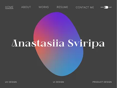 Design Portfolio blob dark ui gradients graphic design personal website portfolio ui ux visual design