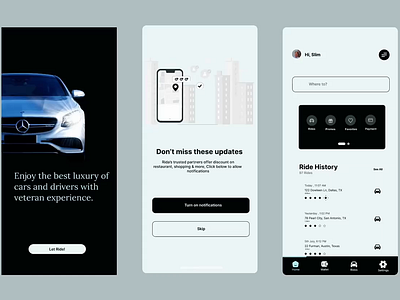 Ride App Animated Design animation graphic design ride ui