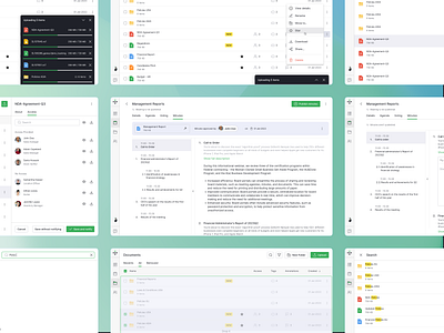 Board meetings management system - web-app 3d app clear concept design figma minimal ui