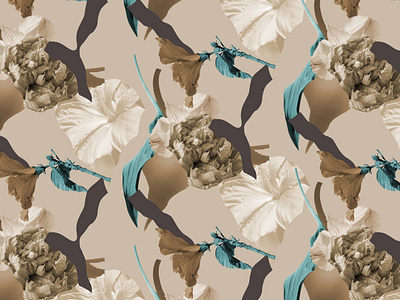 Floral Camo graphic design textile