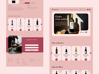 Wine Delivery Store Website design figma ui uiux user interface web design website